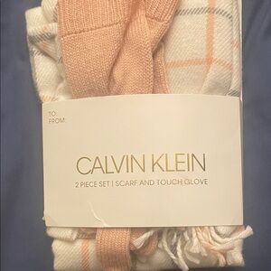 Calvin Klein Scarf and Glove Set